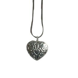 Vintage sterling Silver Heart Pendant Rare